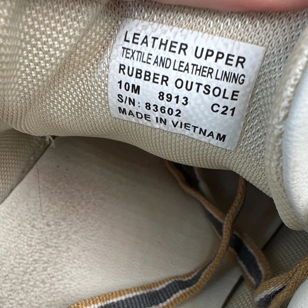 Tory Burch Leigh T-logo White Leather Sneakers w/ Perforated Logo, Womens sz 10